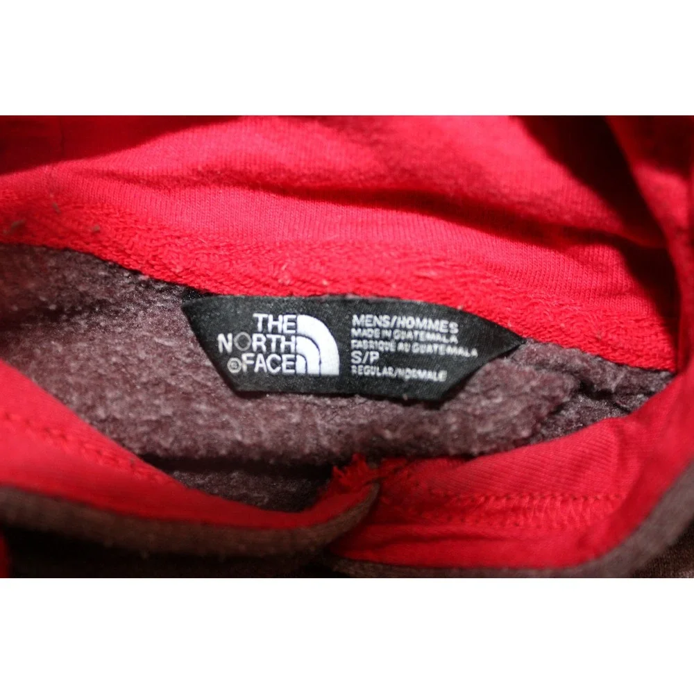 The North Face Hoodie Mens‎ Small Brown Red Logo Good Pullover Sweatshirt